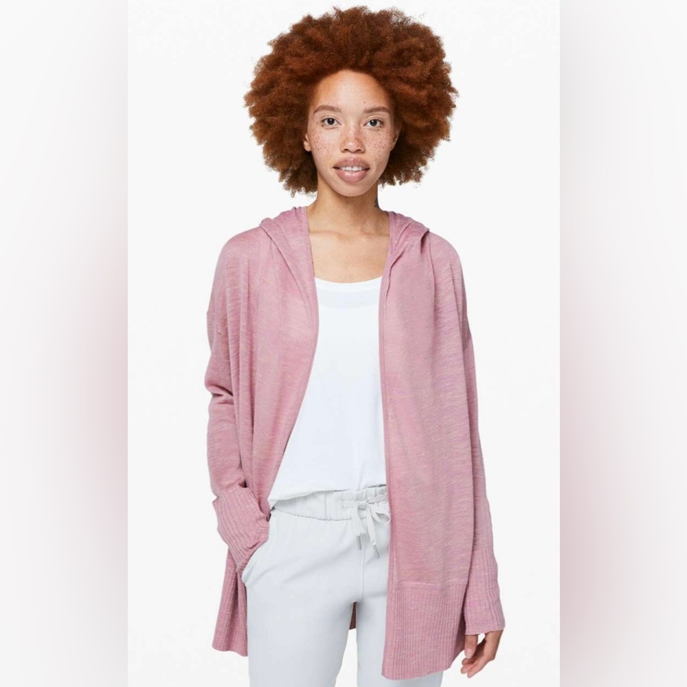 Lululemon- Calm and Collected Wrap- Heathered Vintage Mauve- Medium- Like New!!!